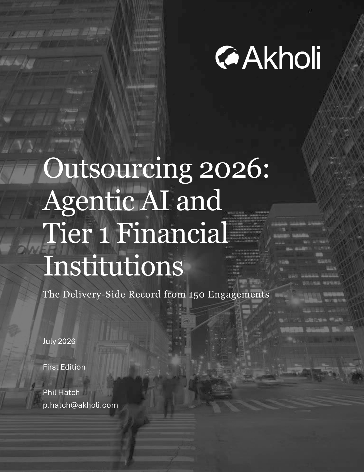 Outsourcing 2026: Agentic AI and Tier 1 Financial Institutions — report cover